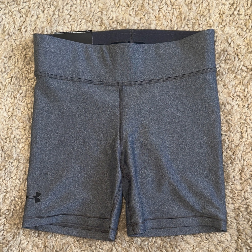 Under Armour Gray Mid Rise Compression Shorts (XS)